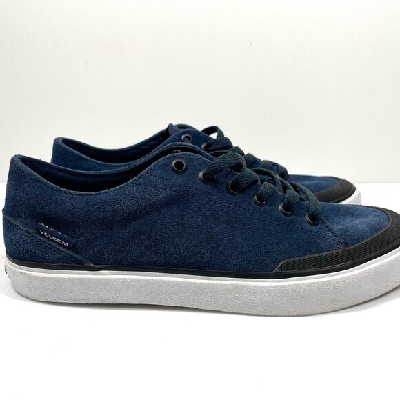 VOLCOM Leeds Blue Suede Skate Shoes Men's Size 8 Skater Sneakers Casual - Picture 3 of 14